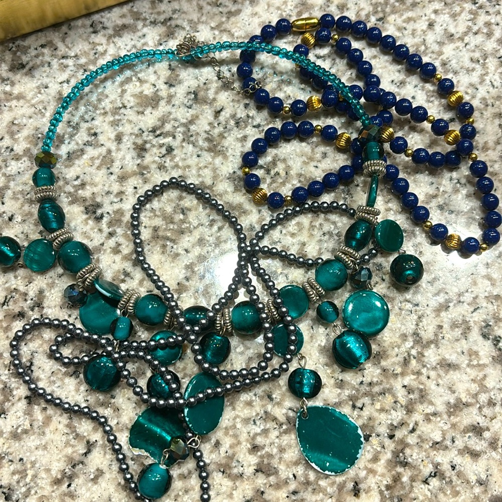 Misc Blue Set of Necklaces